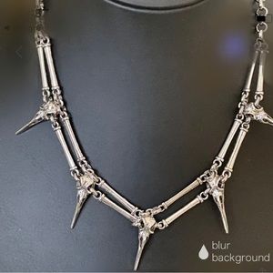 Hand made (by me) RAVEN SKULL NECKLACE (unisex)